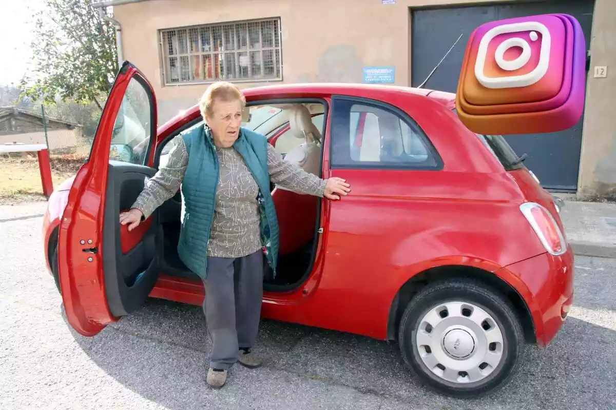 Señora de 92 años conocida por su éxito en Instagram baja de su coche