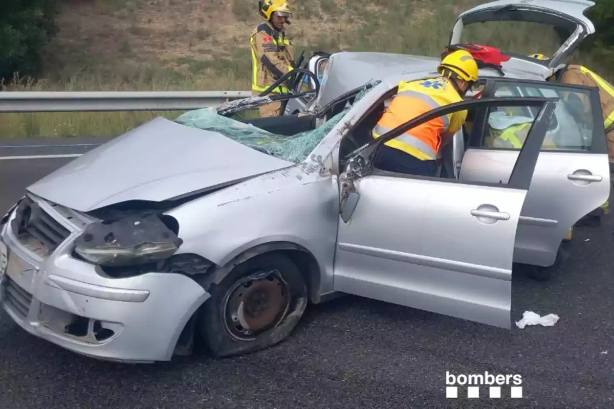 Así ha quedado el coche tras el accidente