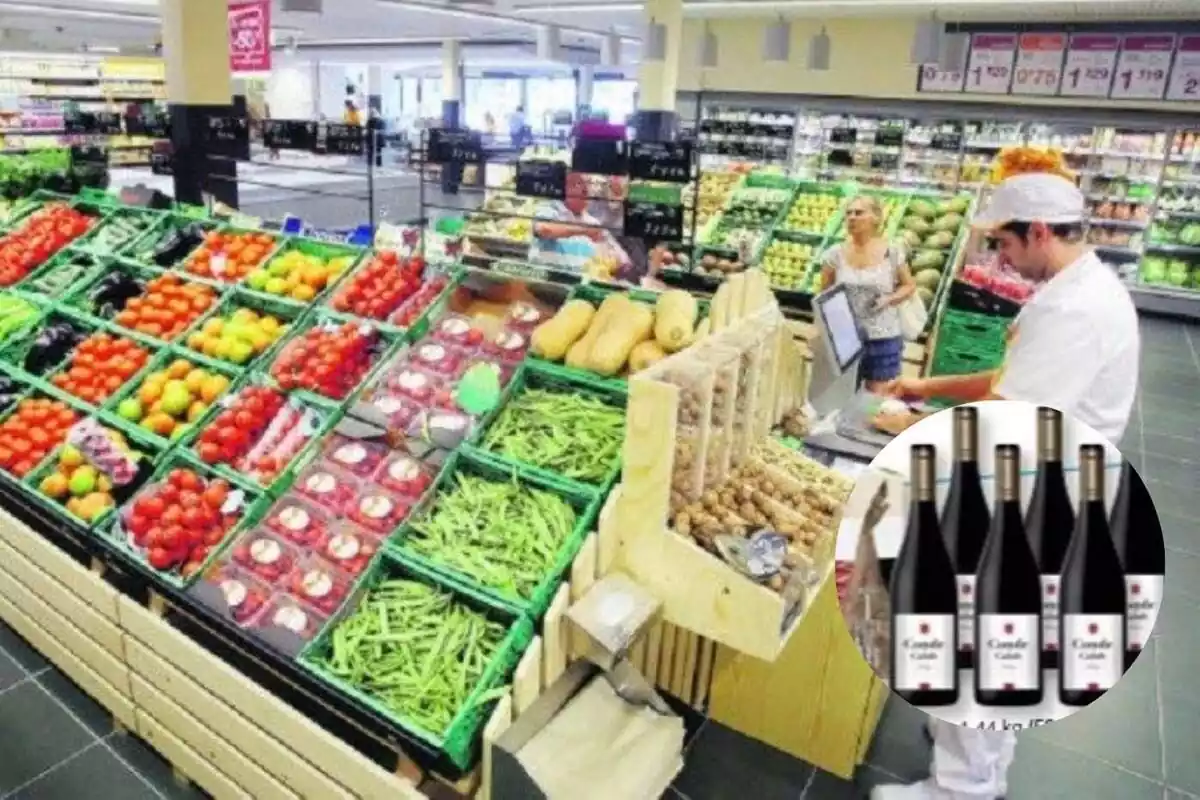 Sección de fruta y verdura de un supermercado Bonpreu