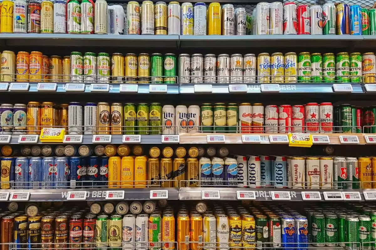 Cervezas en el supermercado