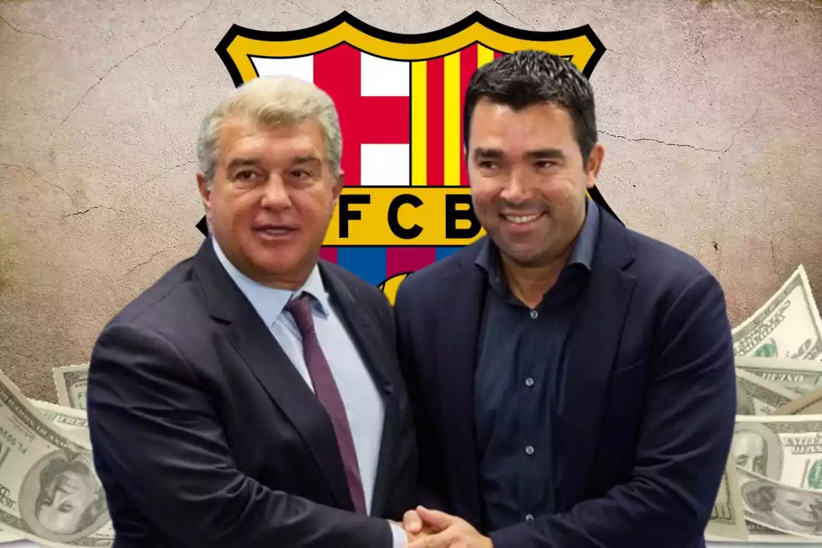 Joan Laporta y Deco, del Barça