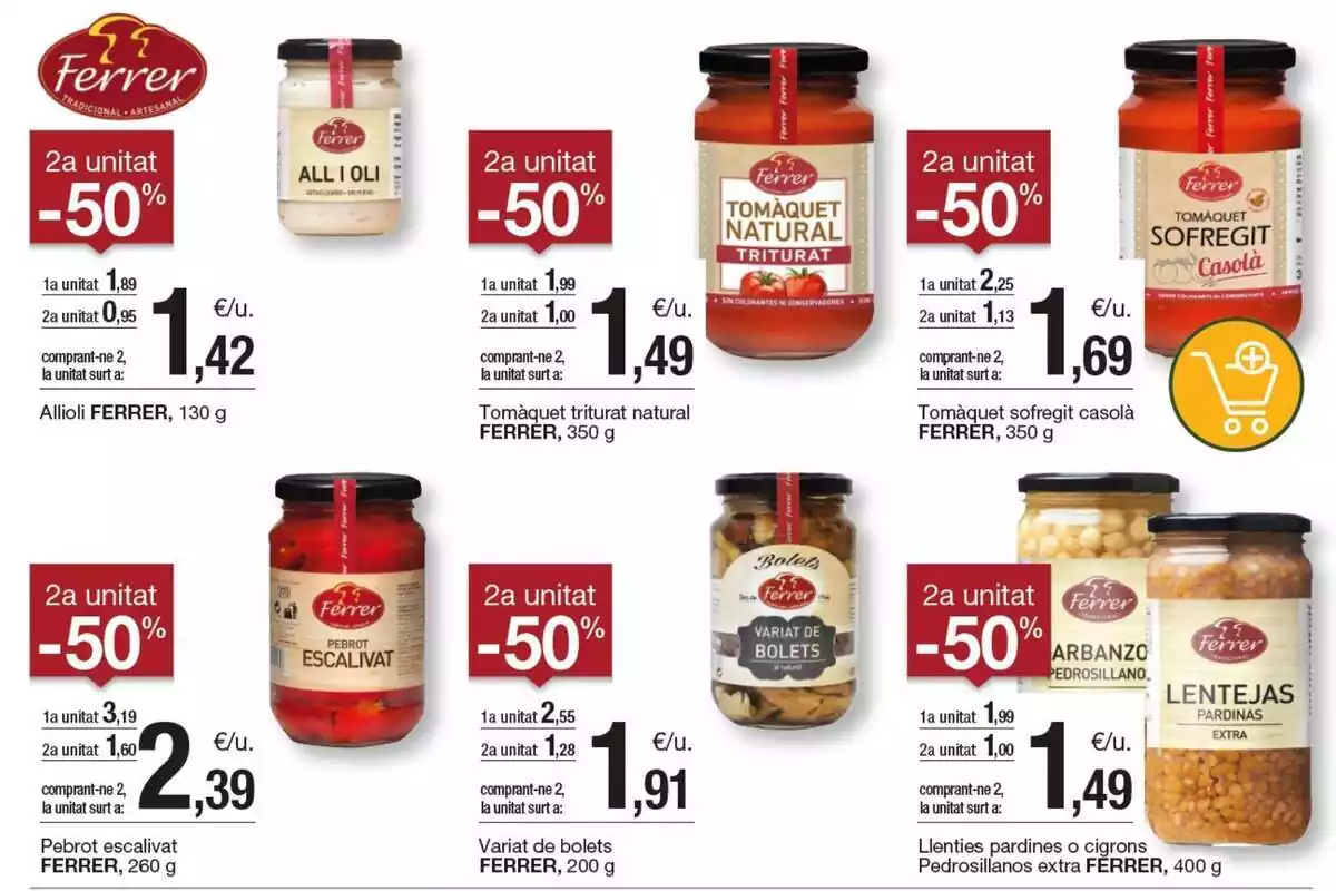 Detalle de los productos Ferrer en oferta en Bonpreu y Esclat
