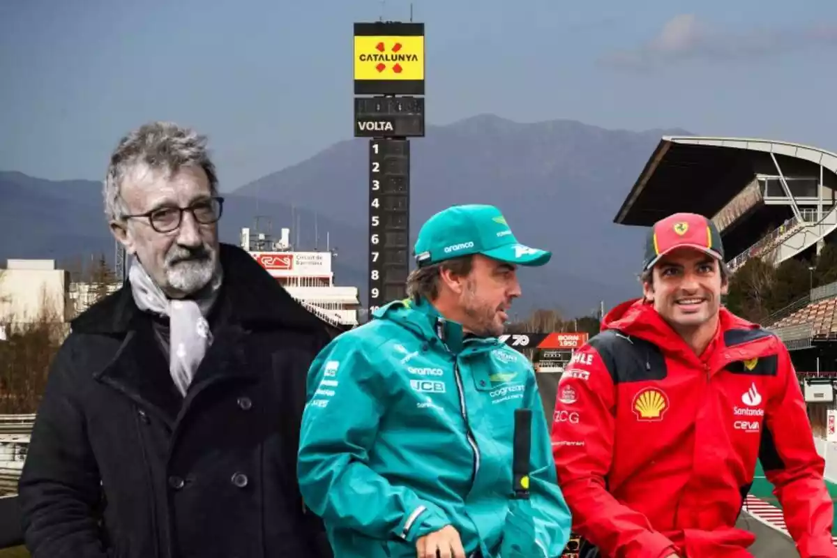 Eddie Jordan, Fernando Alonso y Carlos Sainz