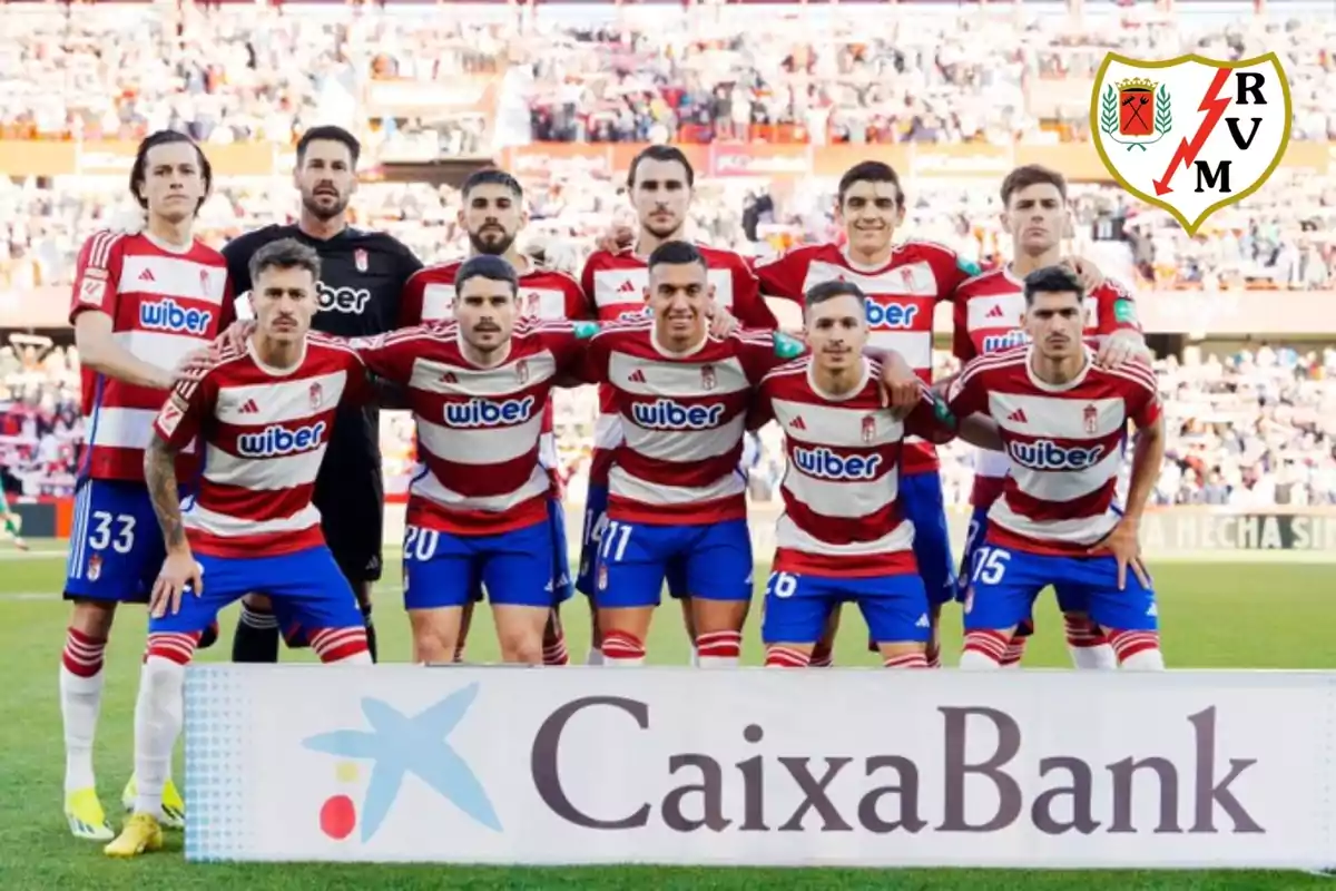 Jugadores del Granada antes de un partido