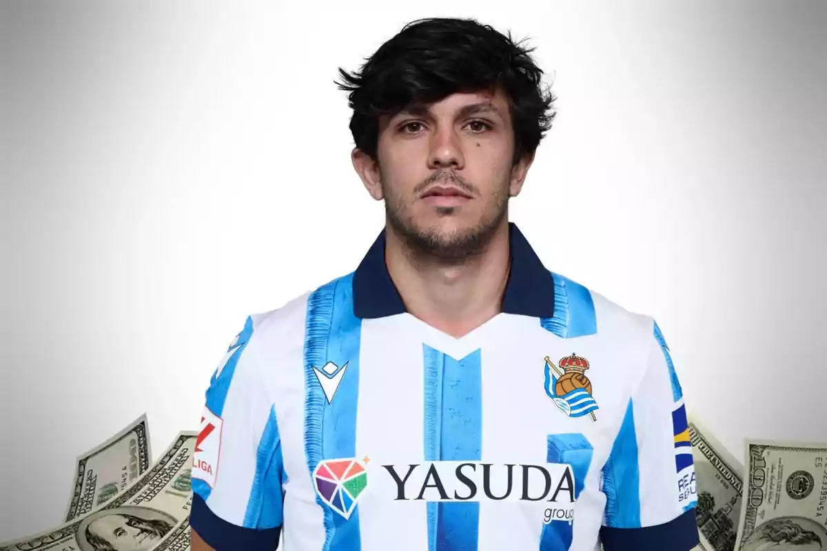 Jon Aramburu, jugador de la Real Sociedad