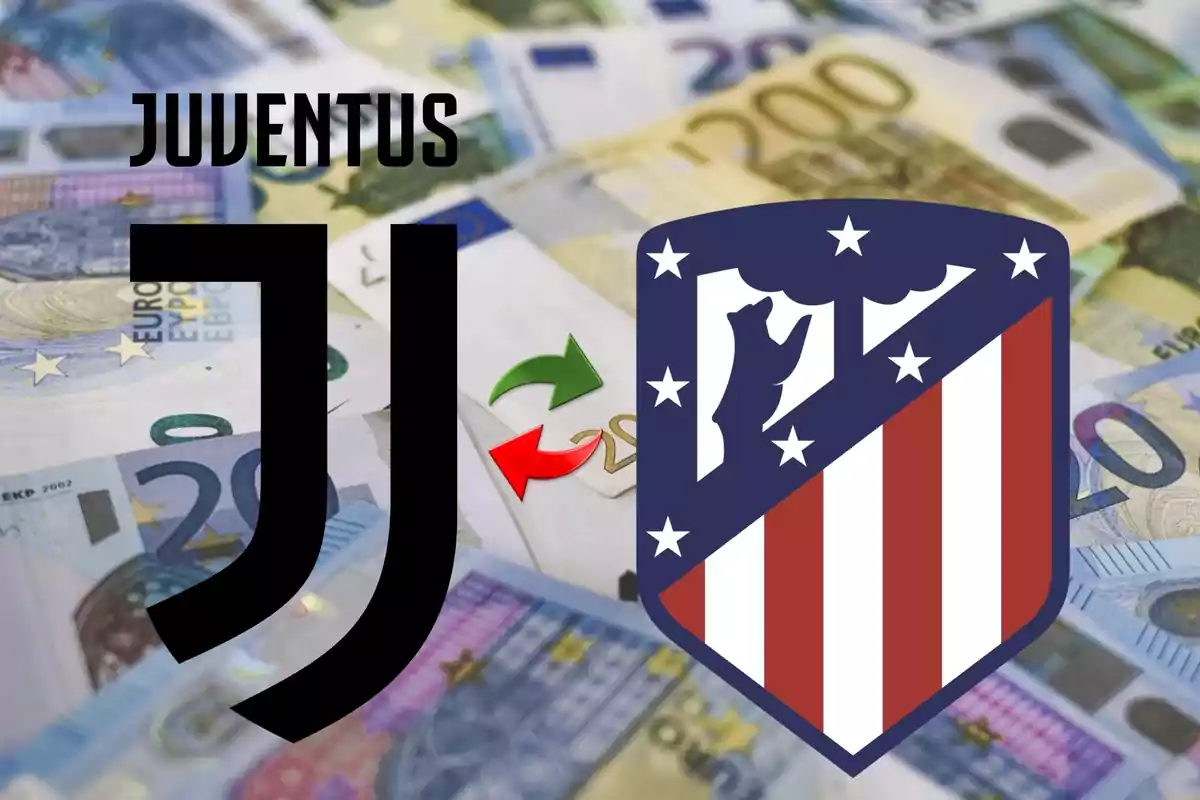 Escudos de Juventus y Atlético de Madrid