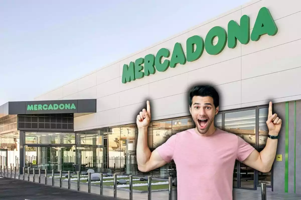 Hombre sorprendido en Mercadona