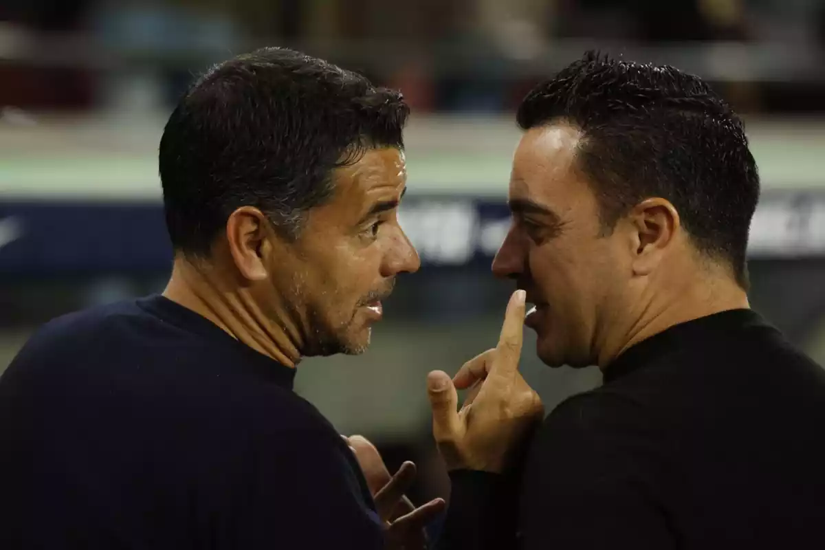 Míchel y Xavi, entrenadores de Girona y Barça, respectivamente
