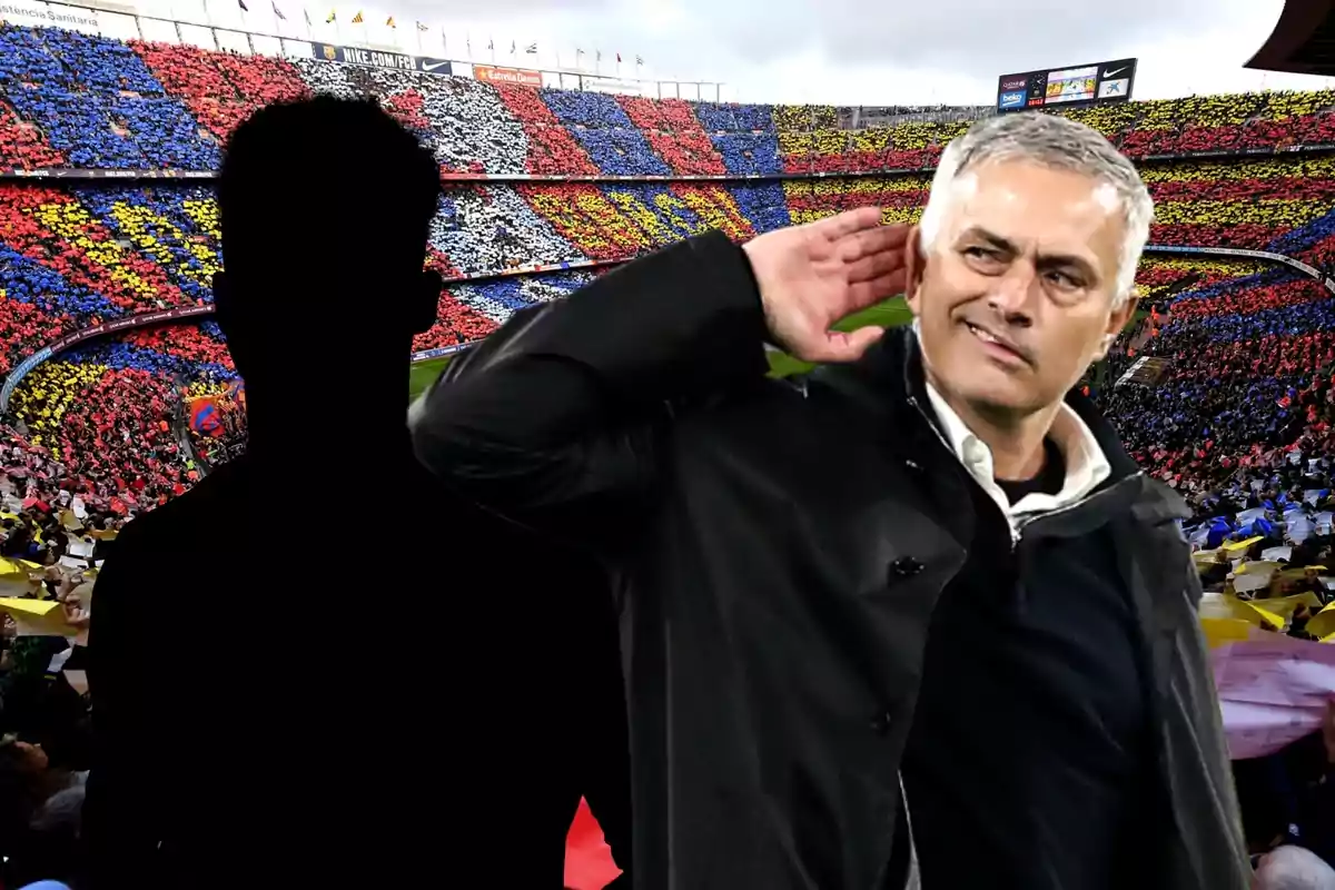 Mourinho y su posible fichaje del Barça con el Camp Nou de fondo