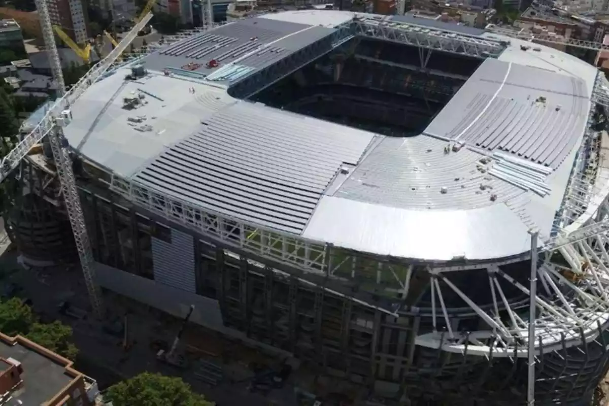 Vista aérea del Estadio Santiago Bernabéu