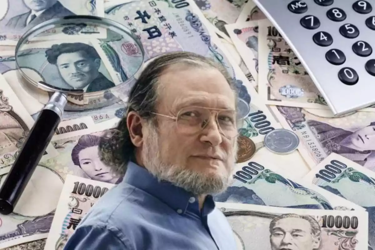 Santiago Niño Becerra, economista, y billetes del yen japonés