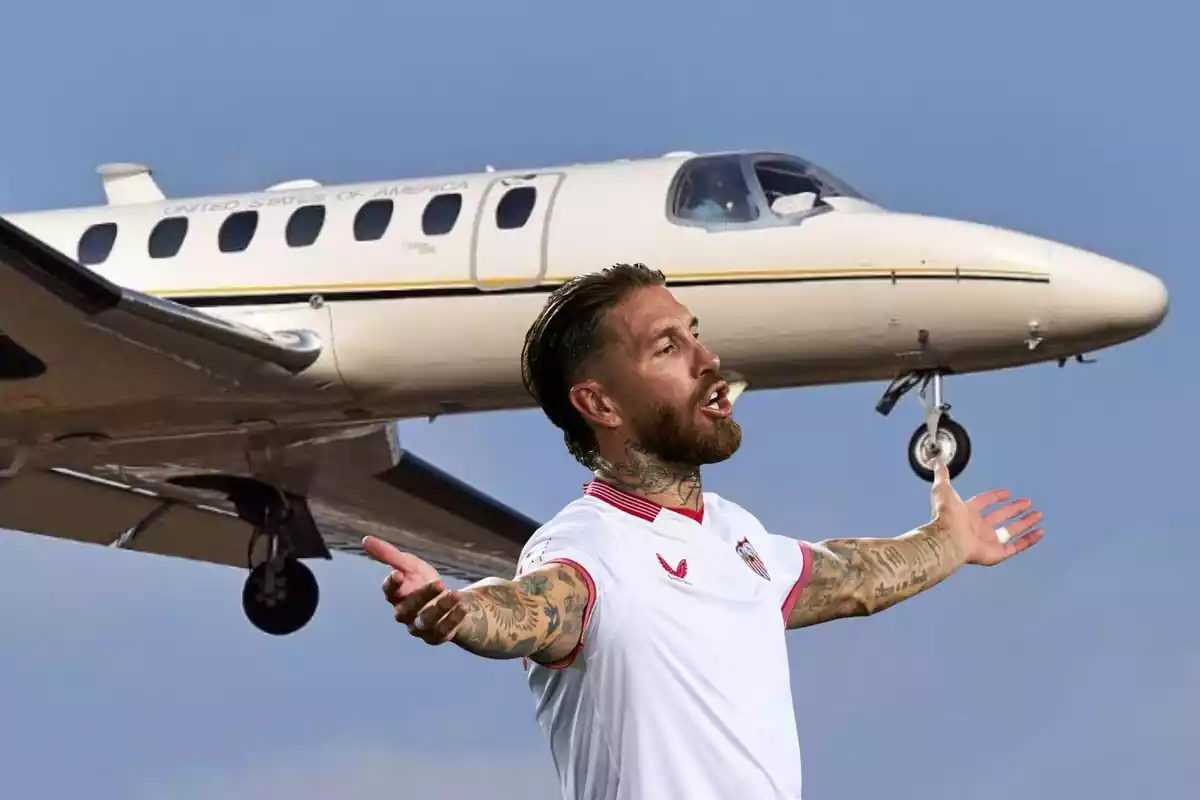Sergio Ramos y su avión privado