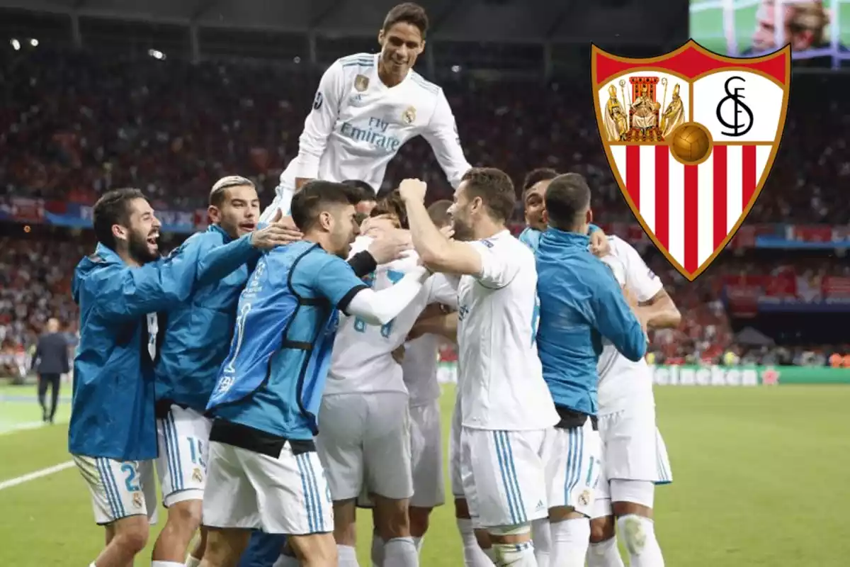 Jugadores del Real Madrid celebrando un gol en 2018