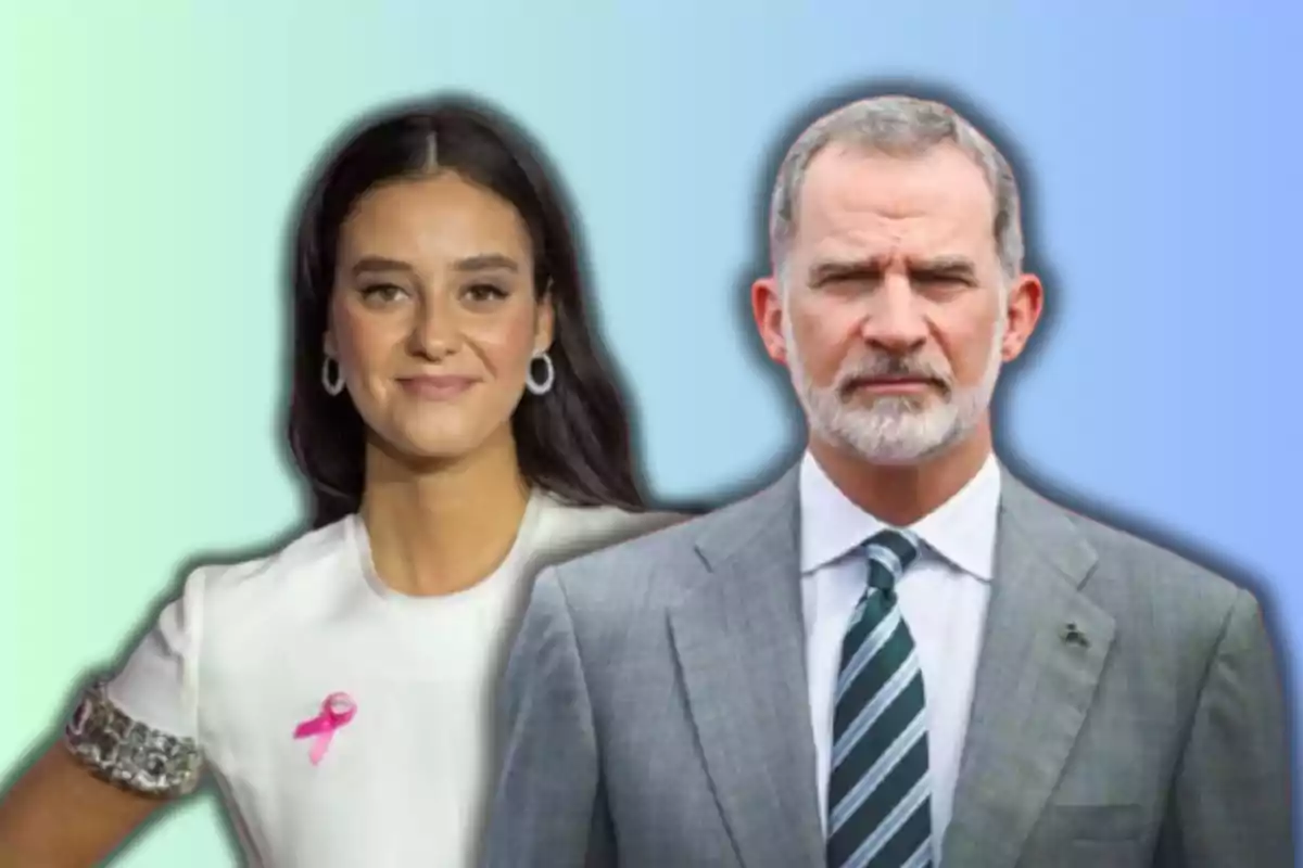 Victoria Federica y el rey Felipe VI