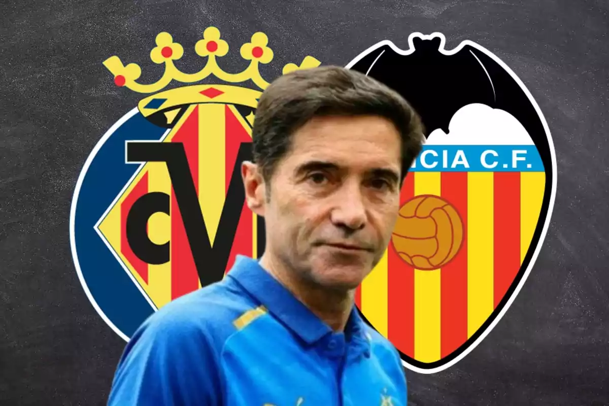 Marcelino García Toral y los escudos de Villarreal y Valencia