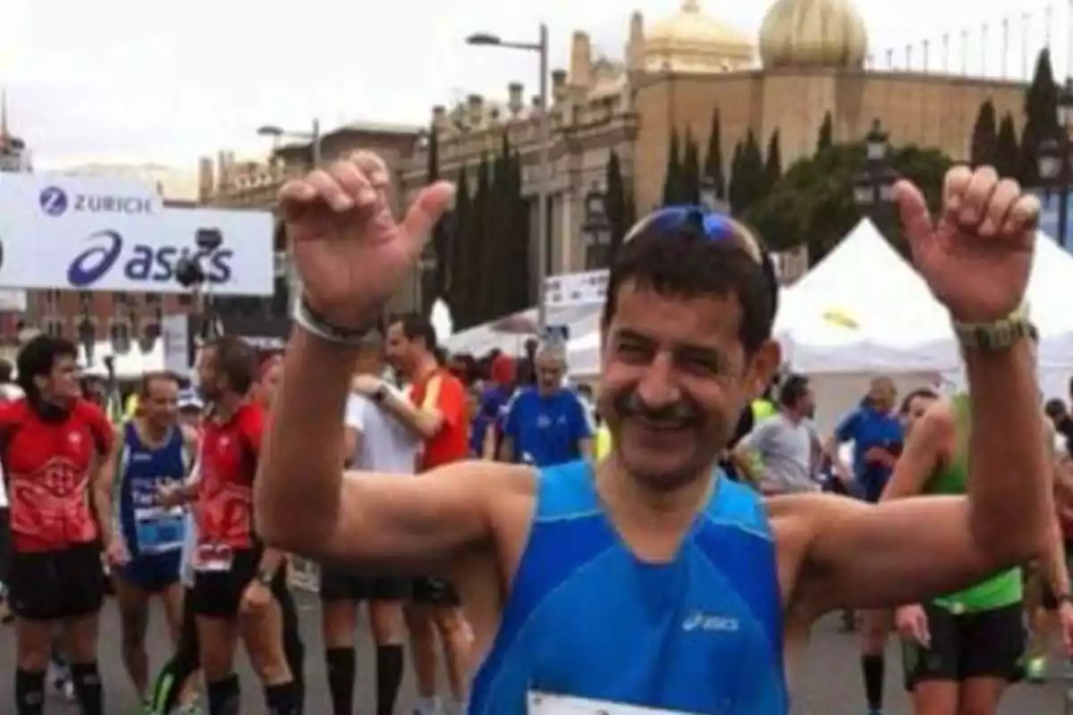 Xavier Bonastre en una maratón